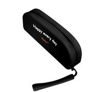 Mao'er portable storage bag. Makeup bag, pencil case, coin purse. Silicone material, zipper closure. Storage of small items suitable for daily life, travel, office and study, Black, Modern Cute