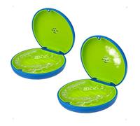 Maoerdental 2 Pack Retainer Case,Aligner Case with Vent Holes, Compatible with Invisalign, Mouth Guard Cases,Portable Slim Travel Cute Orthodontic Retainer Box (Blue Green)