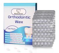 Maoerdental Orthodontic Wax 120 Pack, Easy to Mold Braces Wax, Dental Wax Long-Lasting Hold, Portable and Easy to Tear,Food Grade Relief Wax for Home Travel Office (Strawberry)