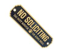 Maoerzai No Soliciting Sign, No Soliciting Sign for House, Elegant No Soliciting Do Not Knock or Ring Bell Sign for Home Office and Business. (5 x 1.5 inch)