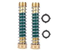 MaoFa Garden Hose Coiled Spring Protector with Solid Brass Faucet Hoses Coupling Adapter Extension 2Pcs (2pieces)