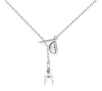 MAOFAED Architect Lariat Necklace, Architect Graduation Gift, Mathematics Gift, Engineering Gifts, Match Teacher Gifts (rulerNe)