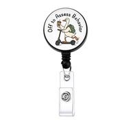 MAOFAED Behavior Analyst Gift, Funny Goose Badge Reel for Counselor, ABA Therapist Gift, BCBA ID Holder, Off to Assess Behavior
