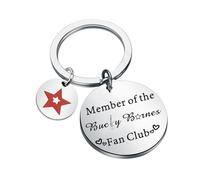 MAOFAED Bucky Gift Superhero Gift Winter Soldier Gift Member of The Barnes Fan Club Barnes Gift, Silver, 3