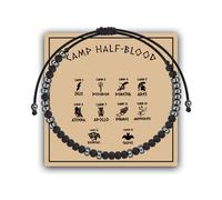 MAOFAED Camp Half-Blood Morse Code Bracelet for Woman Man, Morse Code Jewelry, Greek Mythology Gift