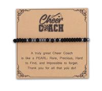 MAOFAED Cheerleader Bracelet, Cheer Squad Gift, Cheerleading Morse Code Bracelet for Teacher, Cheer Team Gifts(cheerMorse)