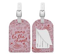 MAOFAED Coquette Las Vegas Theme Luggage Tag, Going to The Chapel, Bachelorette Party Gift, Las Vegas Wedding Welcome Gift (Going Chapel)