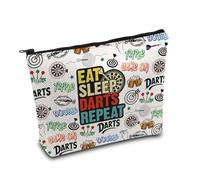 MAOFAED Darts Gift Eat Sleep Darts Repeat Zipper Pouch For Darts Player Darts Lover Gift Darts Organizer Bag (eat sleep dart)