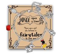 MAOFAED Fairy Tale Jewelry, Fairytale Princess Chain Bracelet, Evil Queen Gift, SIlver Chain for Her(once snowlink)