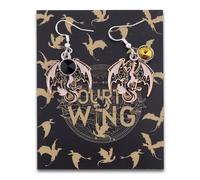 MAOFAED Fantasy Dragons Charm Earring for Women, Gift for Fantasy Reader, Bookish Merchandise, Literature Gift (twoDragonEarring)