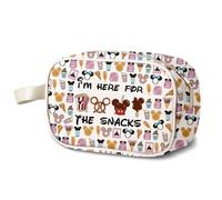 MAOFAED Funny Foodie Gift, I'm Just Here for The Snacks Clear Toiletry Bag/Travel Organizer,Water Resistant(for snacksTM)