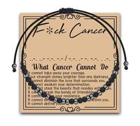 MAOFAED Fxxk Cancer Morse Code Bracelet for Women Men, Cancer Fighter Gift, Inspirational Gift, Morse Code Jewelry(whatCancerMorse)