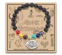 MAOFAED Greek Muse Charm Bracelet for Mythology Lovers, Greek Muse of Music, Gemstone Beads Bracelet for Music Lover, Musician Gifts(musicBead)