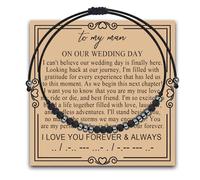MAOFAED I Love You Morse Code Bracelet for Groom from Bride, To My Man On Our Wedding Day, Wedding Gift for Groom(weddingDay)