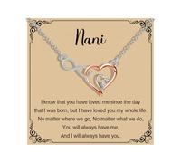 MAOFAED Infinity Heart Necklace for Grandmother, Nicknames of Grandma, Mother's Day Merchandise, Metal, No Gemstone