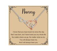 MAOFAED Infinity Heart Necklace for Grandmother, Nicknames of Grandma, Mother's Day Merchandise, Metal, No Gemstone