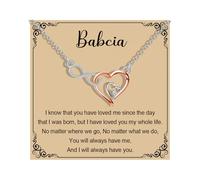 MAOFAED Infinity Heart Necklace for Grandmother, Nicknames of Grandma, Mother's Day Merchandise, Metal, No Gemstone