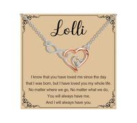 MAOFAED Infinity Heart Necklace for Grandmother, Nicknames of Grandma, Mother's Day Merchandise, Metal, No Gemstone