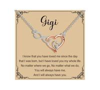 MAOFAED Infinity Heart Necklace for Grandmother, Nicknames of Grandma, Mother's Day Merchandise, Metal, No Gemstone