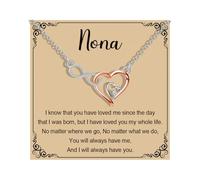 MAOFAED Infinity Heart Necklace for Grandmother, Nicknames of Grandma, Mother's Day Merchandise, Metal, No Gemstone