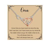 MAOFAED Infinity Heart Necklace for Grandmother, Nicknames of Grandma, Mother's Day Merchandise, Metal, No Gemstone