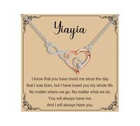 MAOFAED Infinity Heart Necklace for Grandmother, Nicknames of Grandma, Mother's Day Merchandise, Metal, No Gemstone