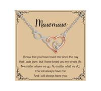 MAOFAED Infinity Heart Necklace for Grandmother, Nicknames of Grandma, Mother's Day Merchandise, Metal, No Gemstone