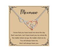 MAOFAED Infinity Heart Necklace for Grandmother, Nicknames of Grandma, Mother's Day Merchandise, Metal, No Gemstone