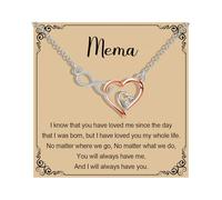 MAOFAED Infinity Heart Necklace for Grandmother, Nicknames of Grandma, Mother's Day Merchandise, Metal, No Gemstone