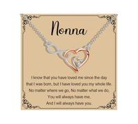 MAOFAED Infinity Heart Necklace for Grandmother, Nicknames of Grandma, Mother's Day Merchandise, Metal, No Gemstone