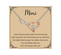 MAOFAED Infinity Heart Necklace for Grandmother, Nicknames of Grandma, Mother's Day Merchandise, Metal, No Gemstone