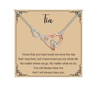 MAOFAED Infinity Heart Necklace for Grandmother, Nicknames of Grandma, Mother's Day Merchandise, Metal, No Gemstone