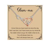 MAOFAED Infinity Heart Necklace for Grandmother, Nicknames of Grandma, Mother's Day Merchandise, Metal, No Gemstone