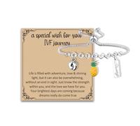MAOFAED IVF Support Gift, Fertility Wish Bracelet for Infertility Mum, Infertility Awarness Gift(ivf journey)