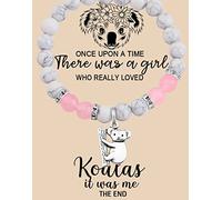 MAOFAED Koala Gift Koala Bracelet Once Upon A Time There Was A Girl Who Really Loved Koalas Animal Lover Gift