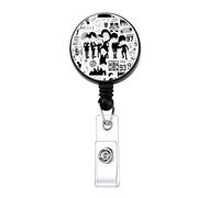 MAOFAED Korean Boy Group Badge Reel for Fans, Korean Muisc Lover Gift, Idol Fan Club Merchandise, Korea Idol Accessory (7 boy)