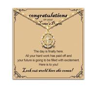 MAOFAED Masters Degree Congrats Gifts, Masters Degree Necklace for Women, Grad Present for Her, Graduation Gift(masterDegree)
