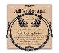 MAOFAED Memorial Gift for Him Her, Morse Code Bracelet for Women Men, Memorial Keepsake Gifts, Hidden Message Gifts(lost me)