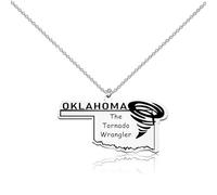 MAOFAED Movie Inspired Gift Oklahoma The Wrangler Necklace Storm Chaser Gift (tornawrangler)