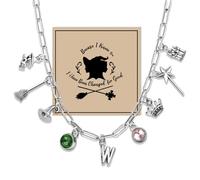 MAOFAED Musical Theme Paperclip Necklace, Because I Knew You I Have Been Changed for You, Theatre Fan Gift, Witch Necklace(witch castle)