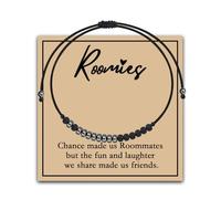 MAOFAED Roomies Morse Code Bracelet, Roommate Gift, Chance Made Us Roommates, College Roommate Gift