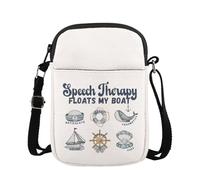 MAOFAED Speech Therapy Gift, Speech Therapy Floats My Boat Crossbody Bag for Therapist, SLP Gift, SLP Shoulder Bag(float my boat)
