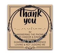 MAOFAED Sponsor Appreciation Gift, Thank You Morse Code Bracelet for Women Men, Sober Gift,AA Sponsor Gifts(judging me)