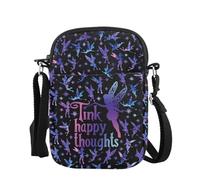 MAOFAED Tink Happy Thoughts Crossbody Bag, Tinkerbell Gift, Magic Kindom Gift, Fairy Tinker Gift, Tink Happycb