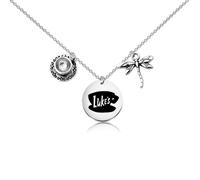 MAOFAED Tv Show Inspired Necklace, Coffee Shop Gift Star Hollow Gift Where You Lead I Will Follow Dragonfly INN Gift (ggirl Necklace)