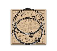 MAOFAED Where You Lead I Will Follow Morse Code Matching Bracelet for Friendship, Couples