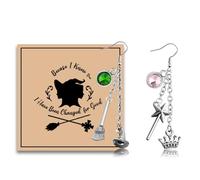 MAOFAED Wizard Wand Earring, Witches Movie Inspired Gift, Because I Knew You I Have Been Changed for Good(wickdangle)