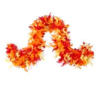 MAOFENG Chandelle Turkey Feather Boa 1.64 Yards 30g for Halloween Dancing Wedding Party DIY Craft Costume Decoration Feather Boa,Red Orange Yellow