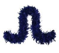 MAOFENG Chandelle Turkey Feather Boa 2 Yards 80g for Halloween Dancing Wedding Party DIY Craft Costume Decoration Feather Boa,Navy Blue