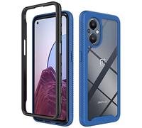 MAOGE Clear Case for OPPO Reno 8 Lite/OPPO Reno 7 Lite/Reno 7Z, Military Grade Full Body Rugged Armor Case Cover, Heavy Duty Dropproof Shockproof Case - Dark blue